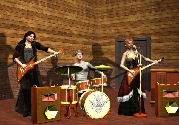 Steampunk style band set