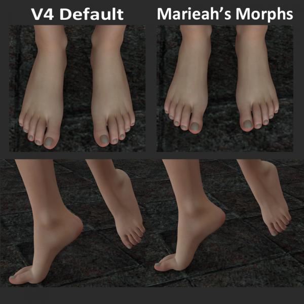 New V4 Feet Morphs