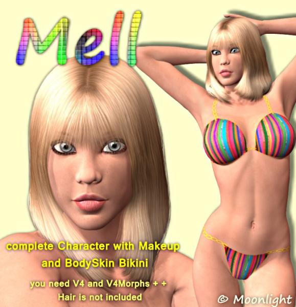 Mell - my first selfmade Chacter for Poser