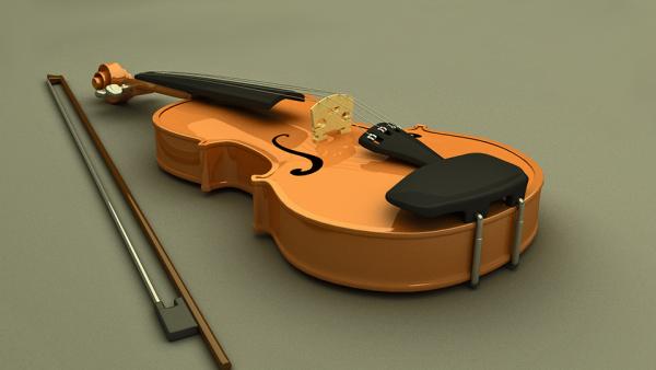 3d violin illustration