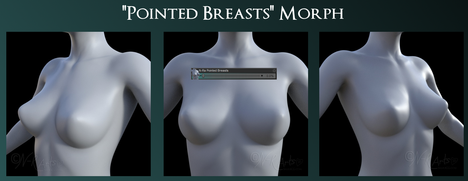 N-Ra Pointed Breast Morph for Genesis 8 Female - DAZ Studio