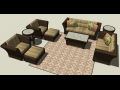 Furniture, Wicker Set for Outdoor Living